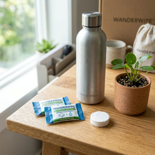 WanderWipe Eco-Friendly Compressed Coin Towels (100-Pack)
