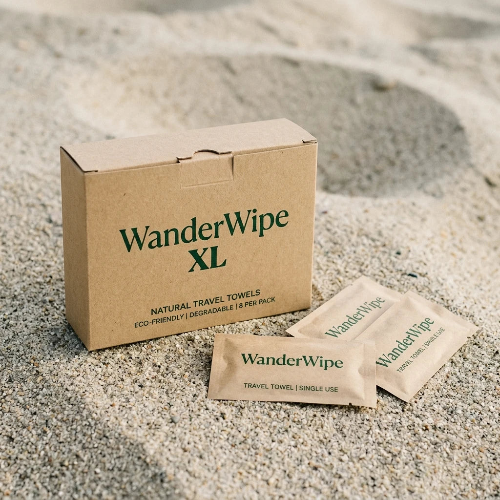 WanderWipe XL Heavy-Duty Travel Towels (20-Pack Premium Box)